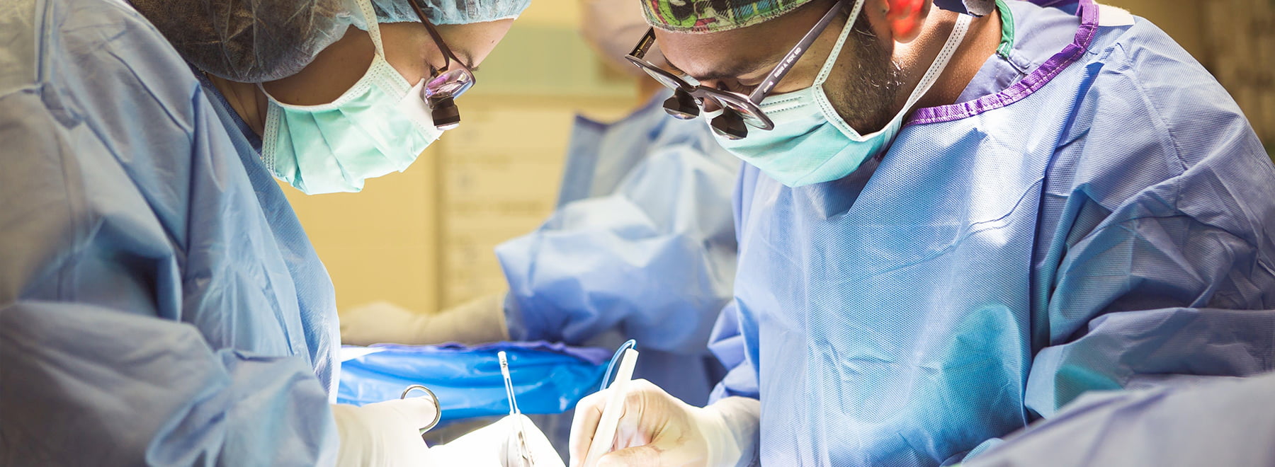 closeup of an operation in progress